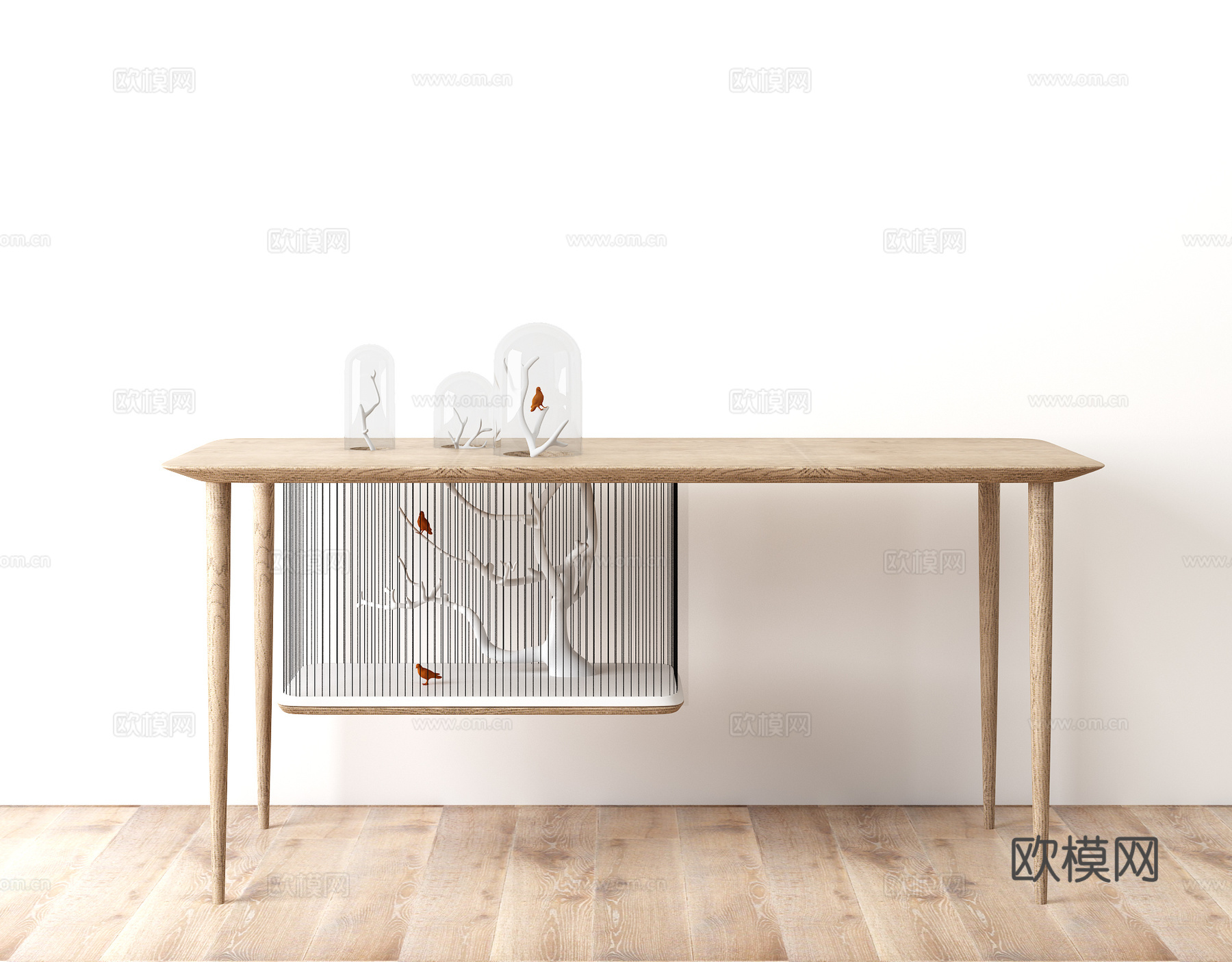北欧玄关装饰边柜3d模型