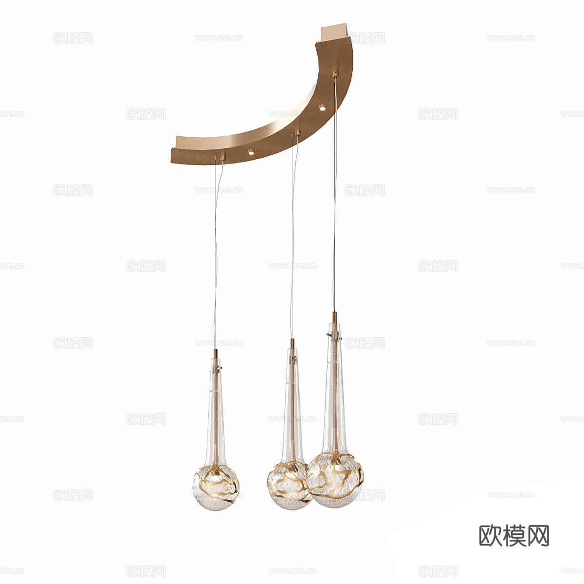 现代简约轻奢吊灯 吊灯 简约吊灯 灯  轻奢吊灯3d模型