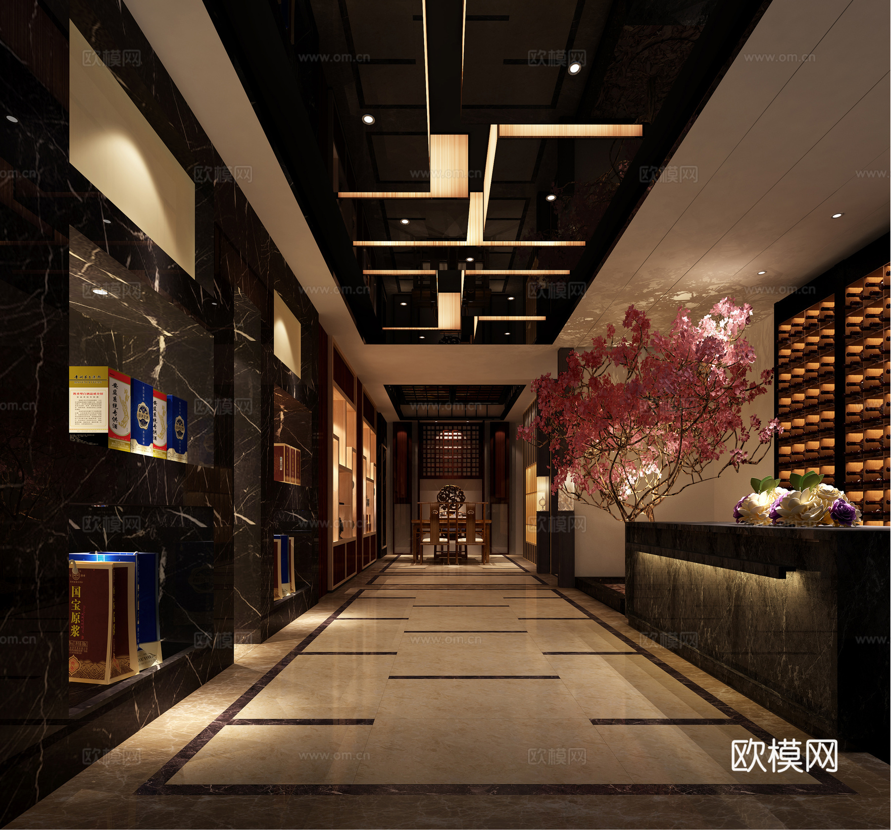 大堂3d模型