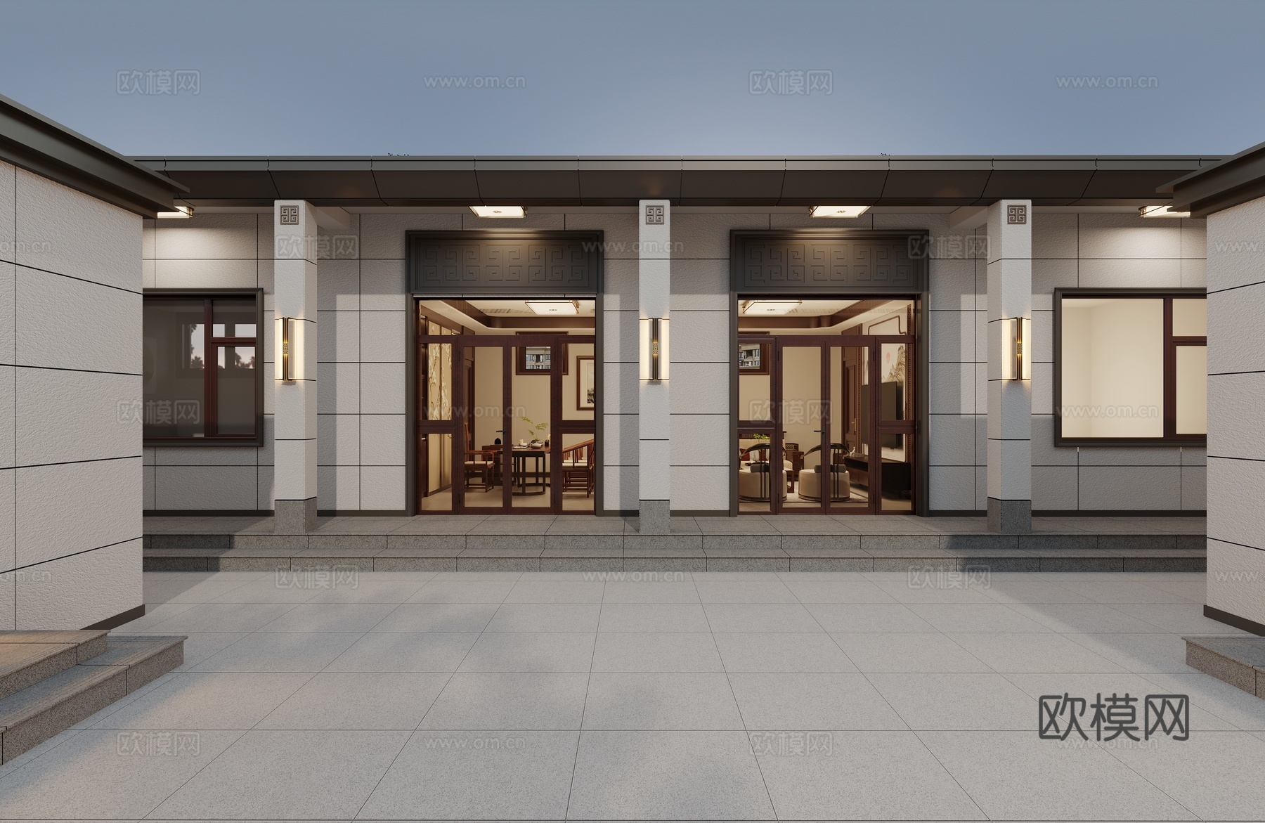 自建房 小院 庭院3d模型