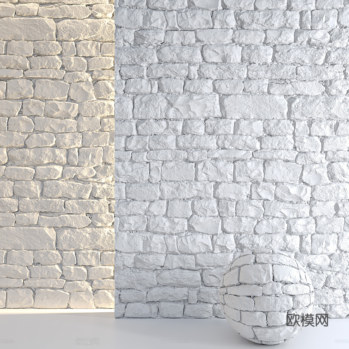 石砌墙 石墙3d模型
