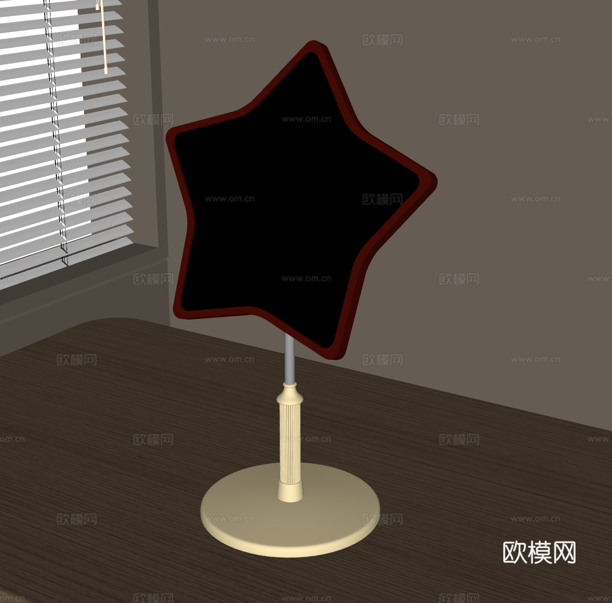 镜子 现代儿童镜子 桌上镜 化妆镜su模型