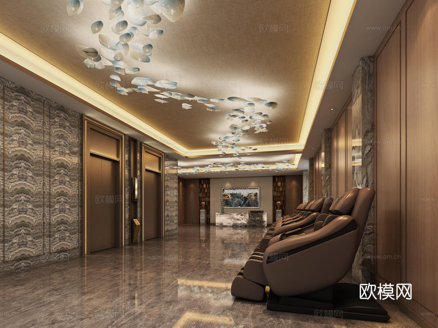 电梯前室3d模型下载