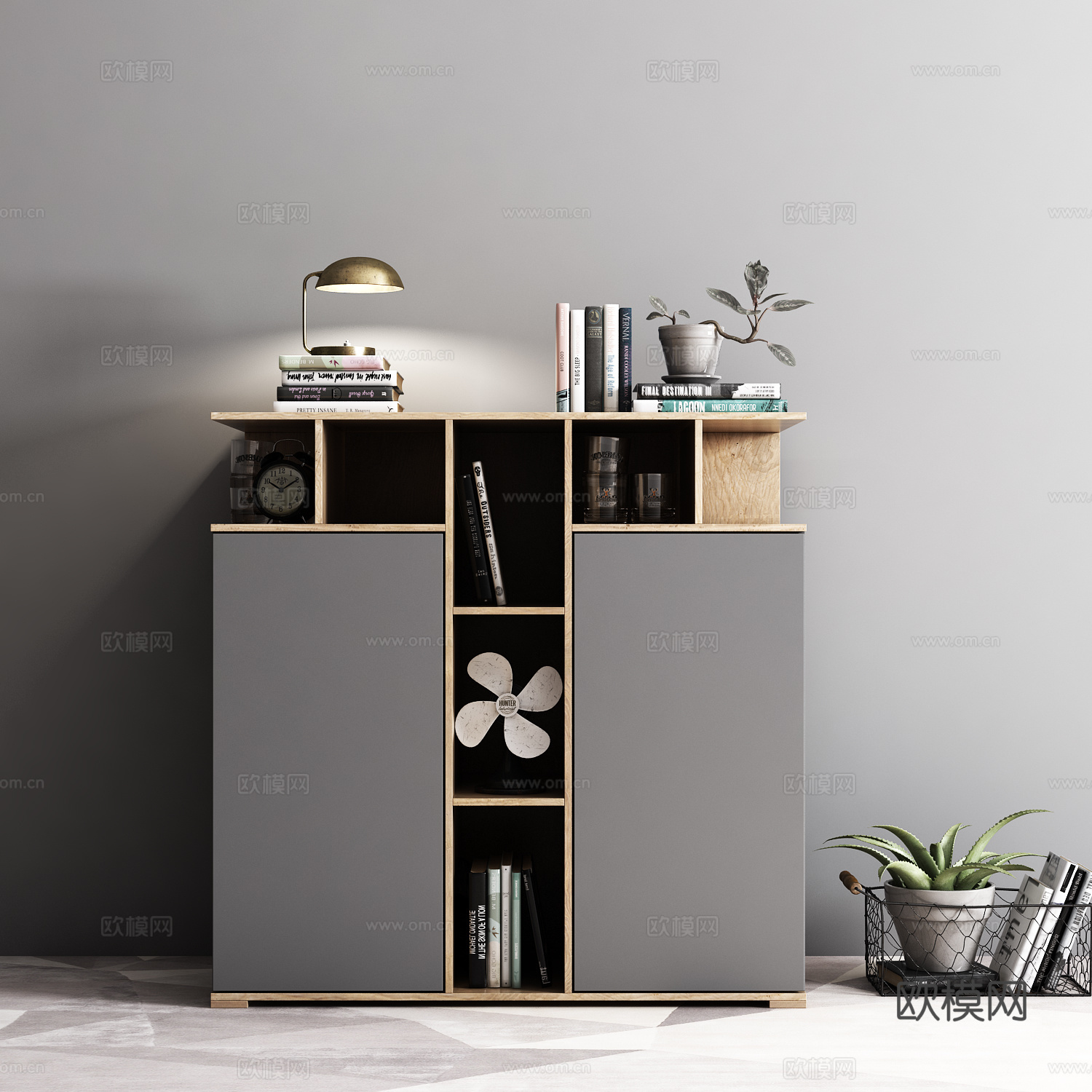 现代边柜 鞋柜 饰品3d模型
