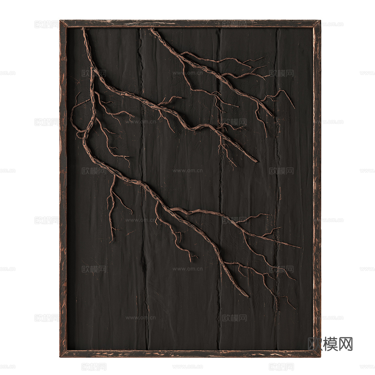 新中式装饰挂画 画框3d模型