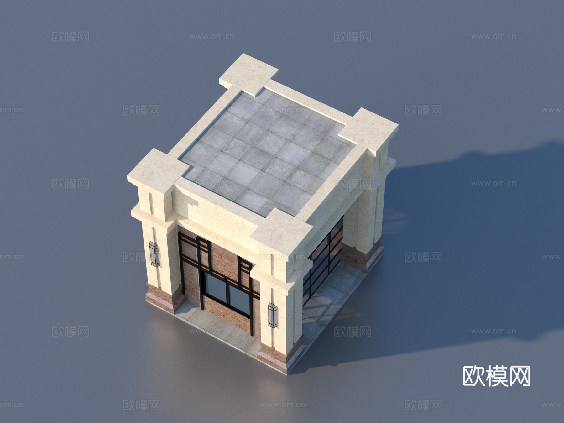 岗亭 门卫 保安亭 建筑3d模型