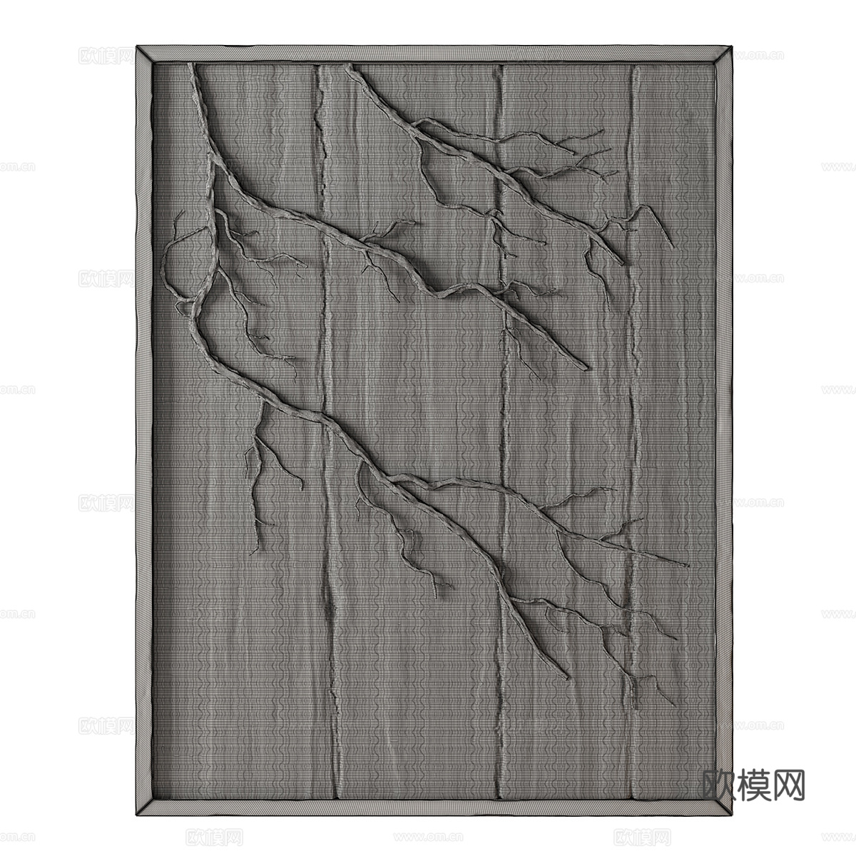 新中式装饰挂画 画框3d模型