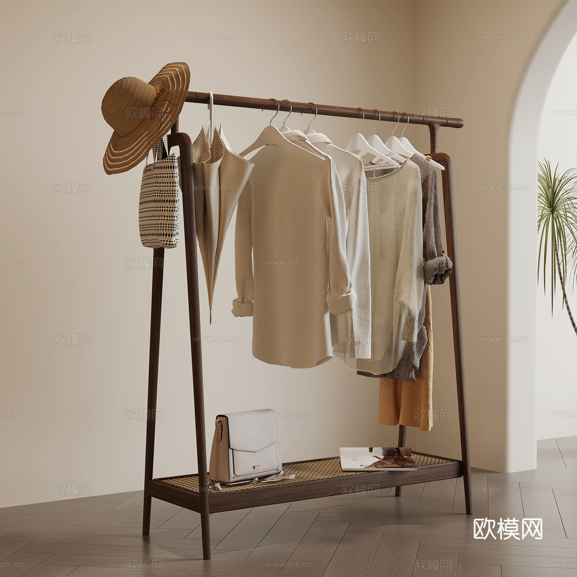衣架 法式中古衣架3d模型