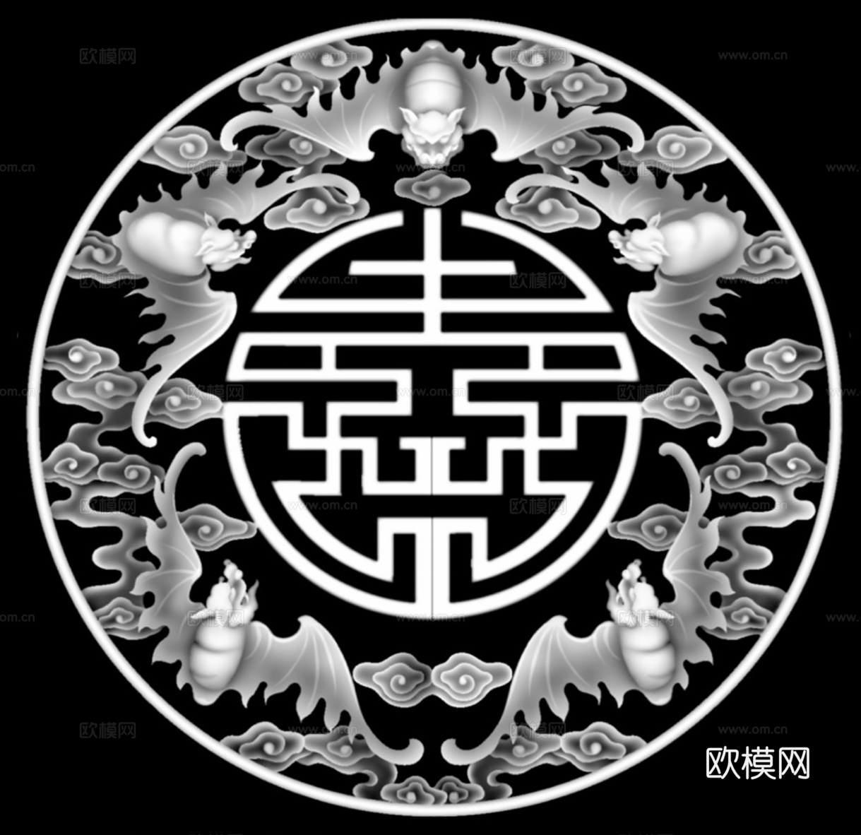 黑白凹凸  装饰花纹 浮雕下载