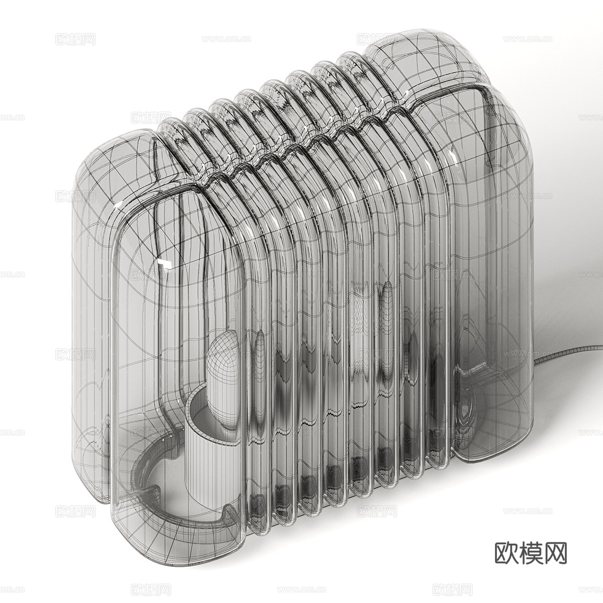 现代意式极简玻璃装饰台灯3d模型