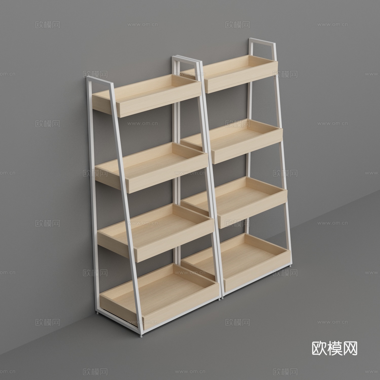 超市便利店展示促销可移动货架3d模型