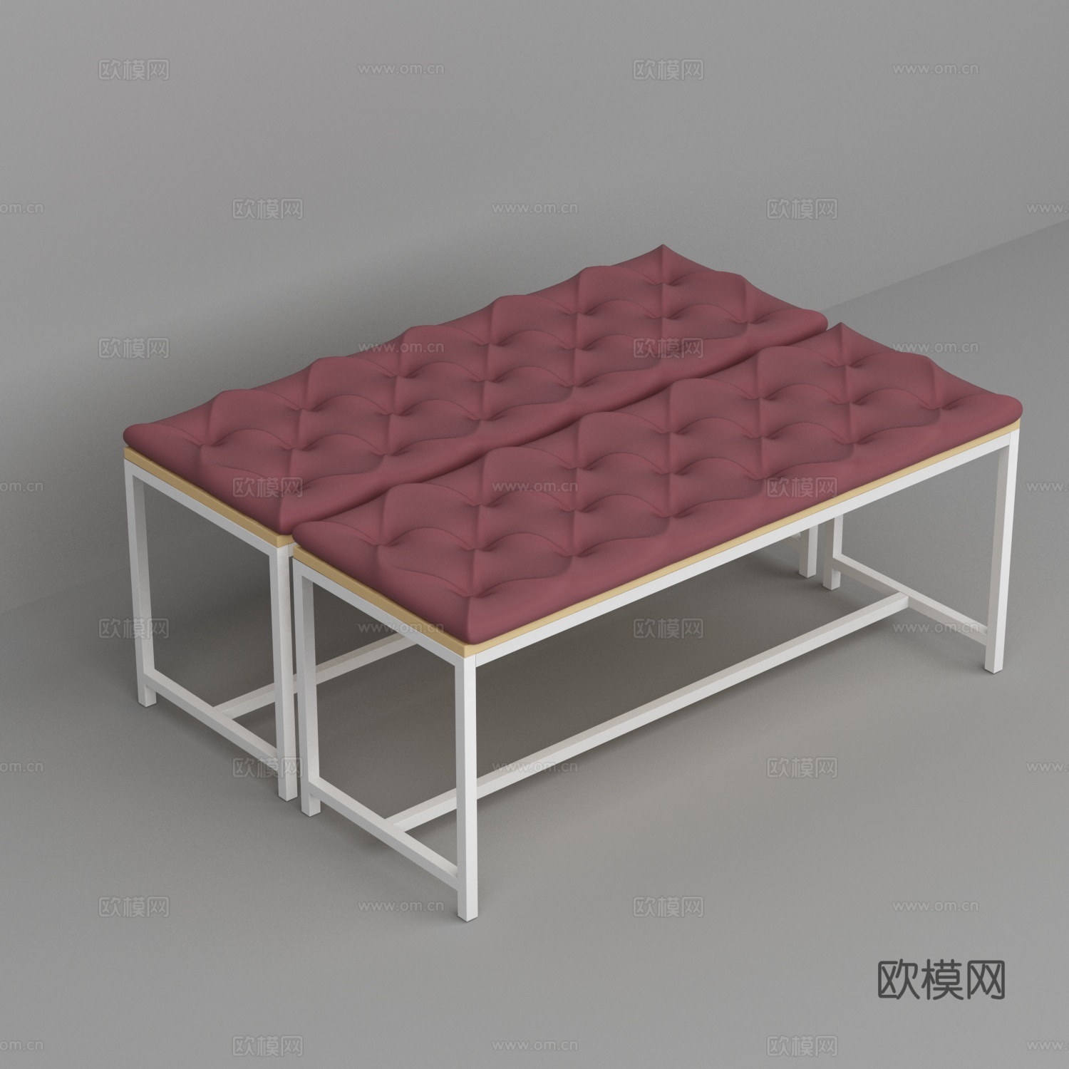母婴店休息长凳子3d模型