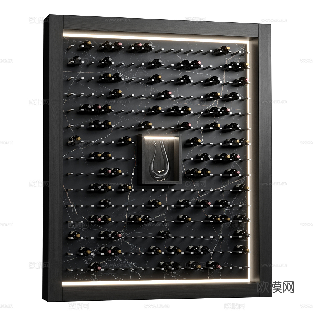 现代意式极简酒架3d模型