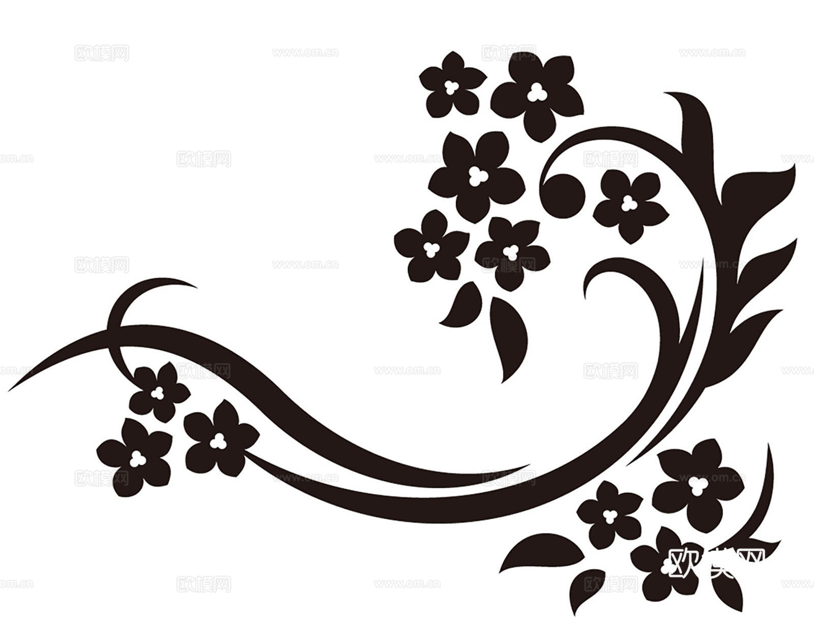 黑白凹凸 装饰花纹