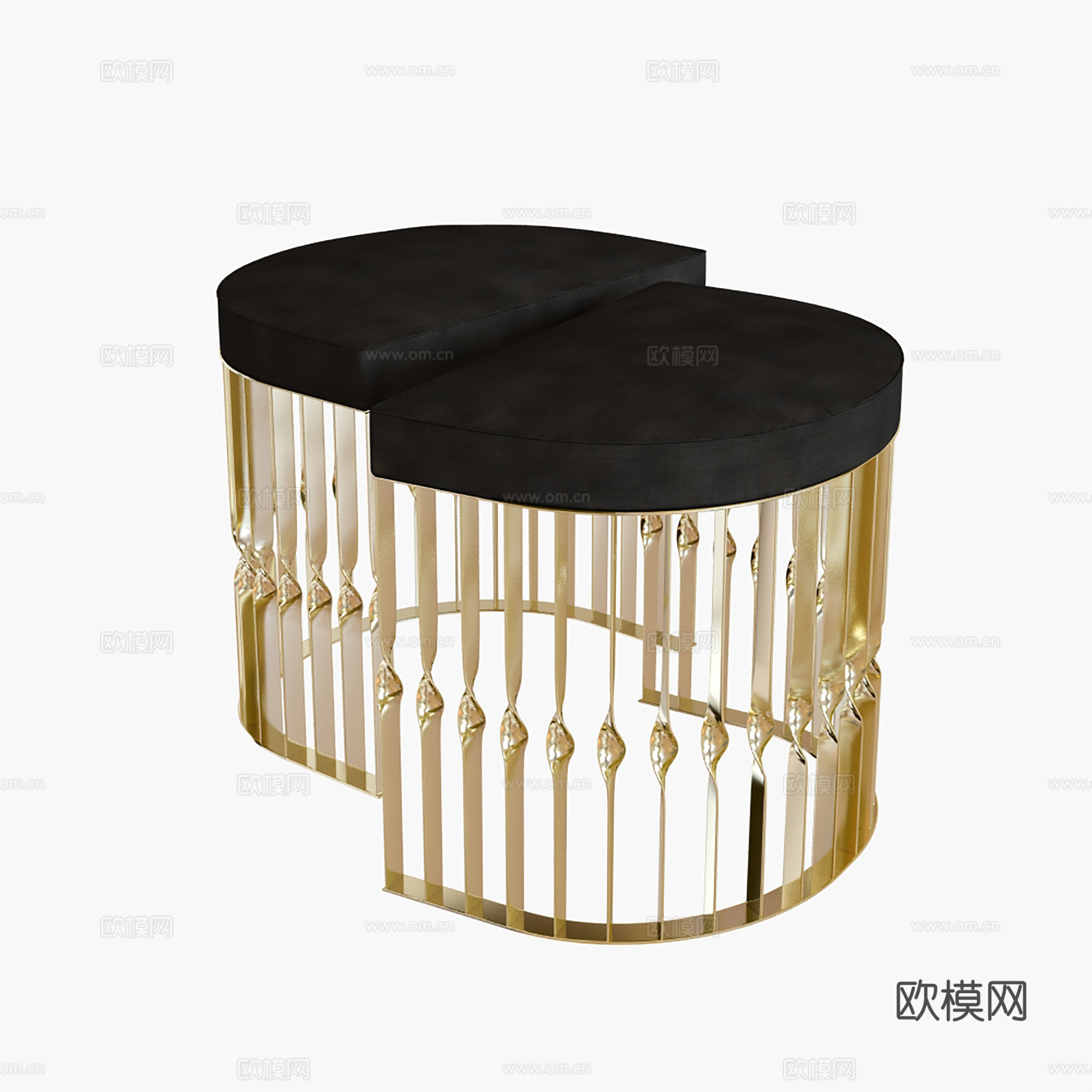 北欧小凳子  金属小凳 换鞋凳su模型