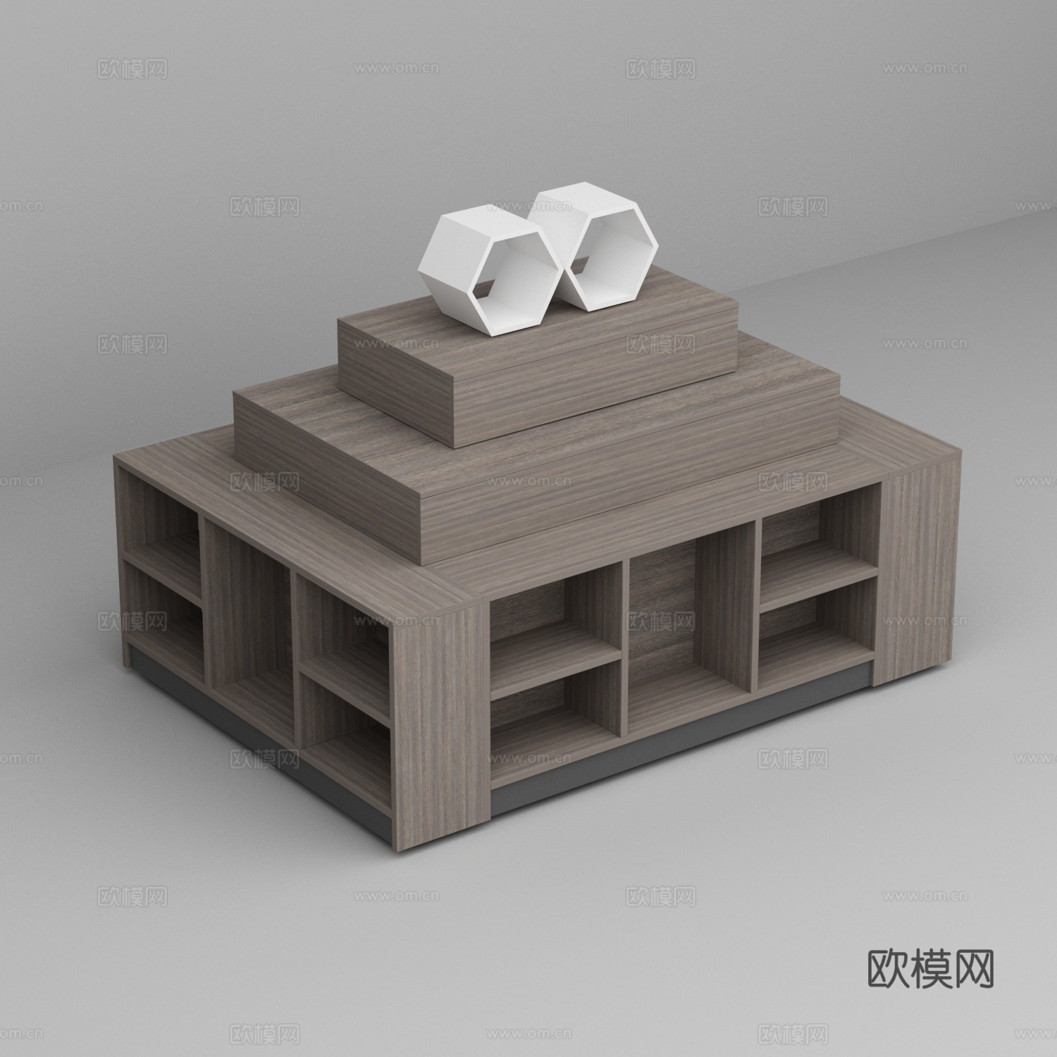 超市商品展示流水台促销展台3d模型