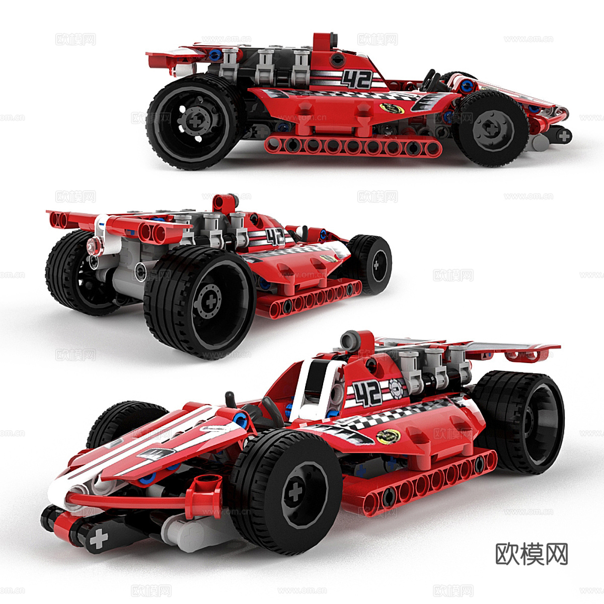 乐高机械组赛车3d模型