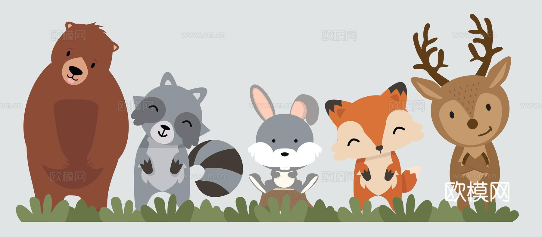 现代儿童房卡通壁纸壁画贴图