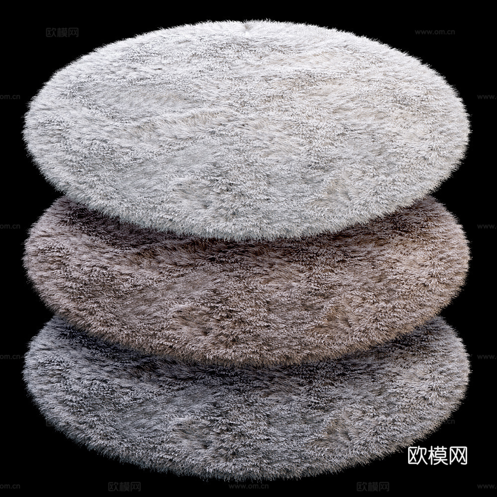 现代地毯 圆形地毯 异形地毯 地毯3d模型