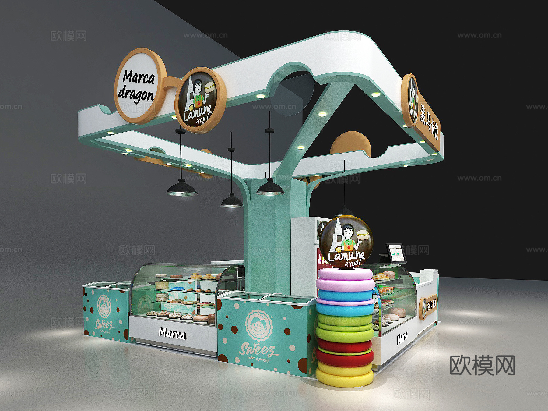 烘培零食店3d模型