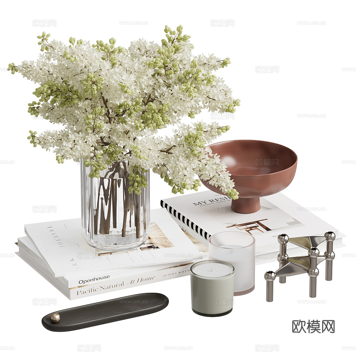 现代饰品摆件组合3d模型