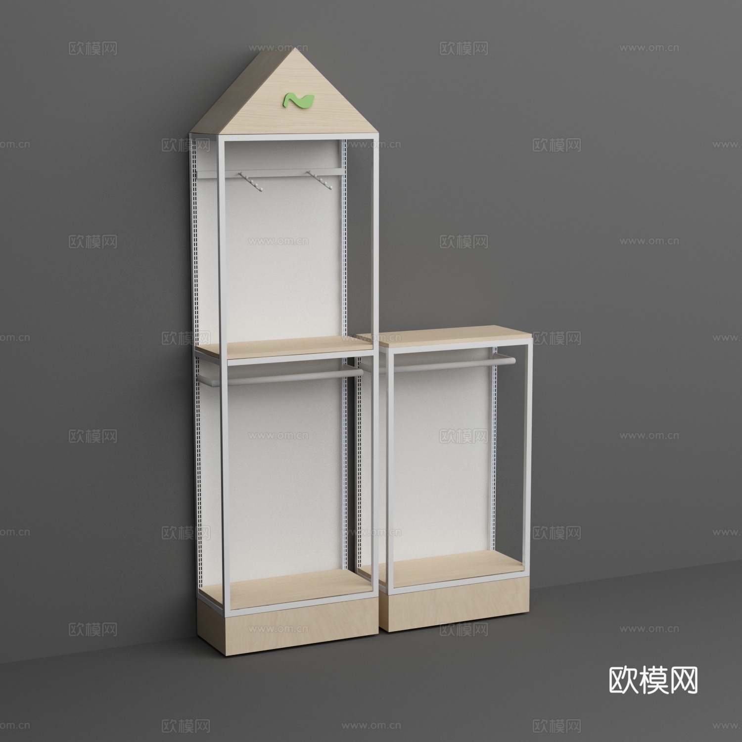 母婴店服装童装孕妇装展示货架3d模型