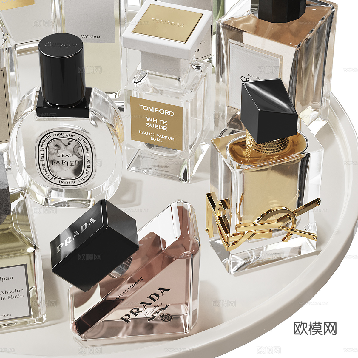 化妆品 香水3d模型下载（渲染图3）