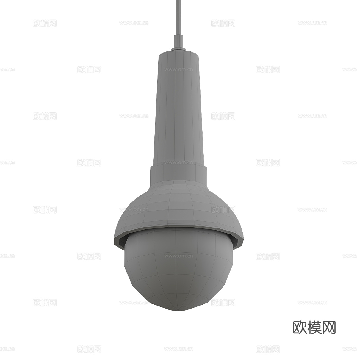 现代轻奢金属玻璃装饰吊线灯3d模型