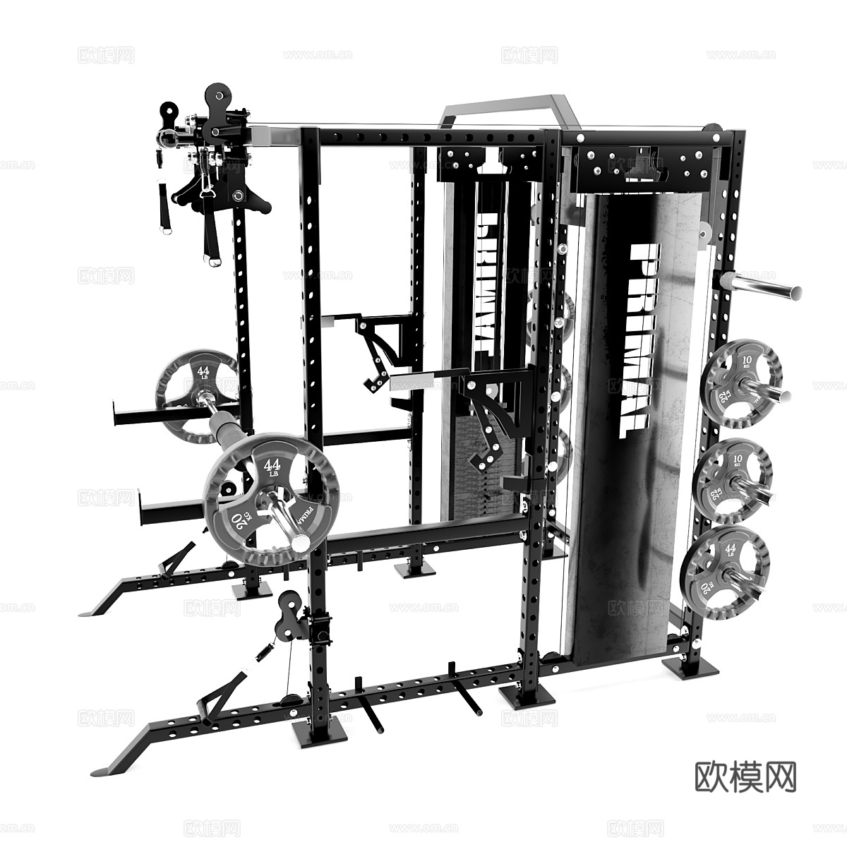 现代健身器材3d模型