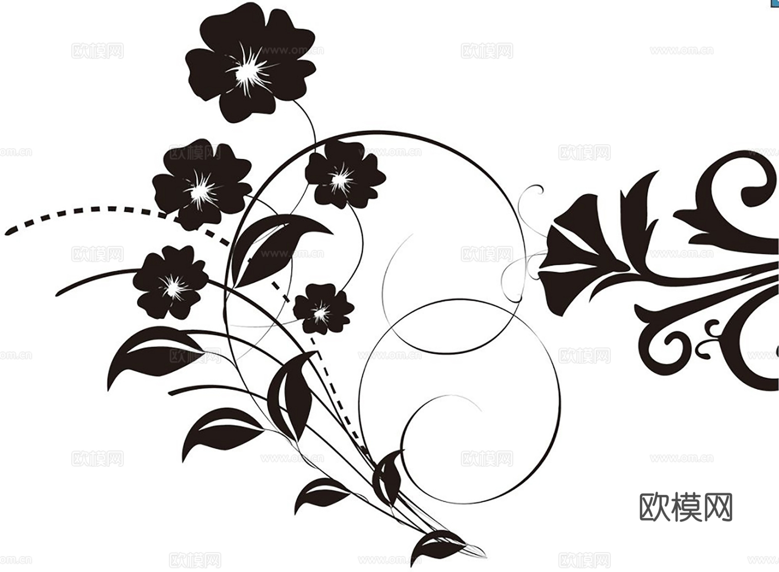 黑白凹凸 装饰花纹