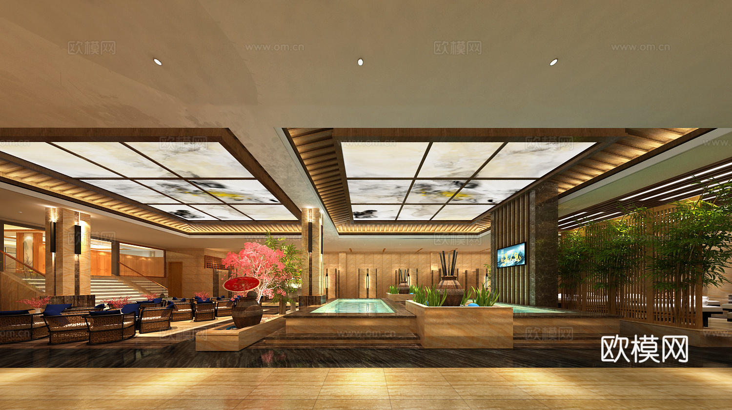 浴区3d模型下载（渲染图3）