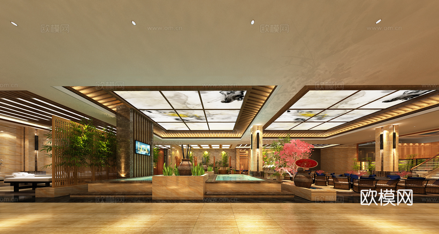 浴区3d模型下载（渲染图2）