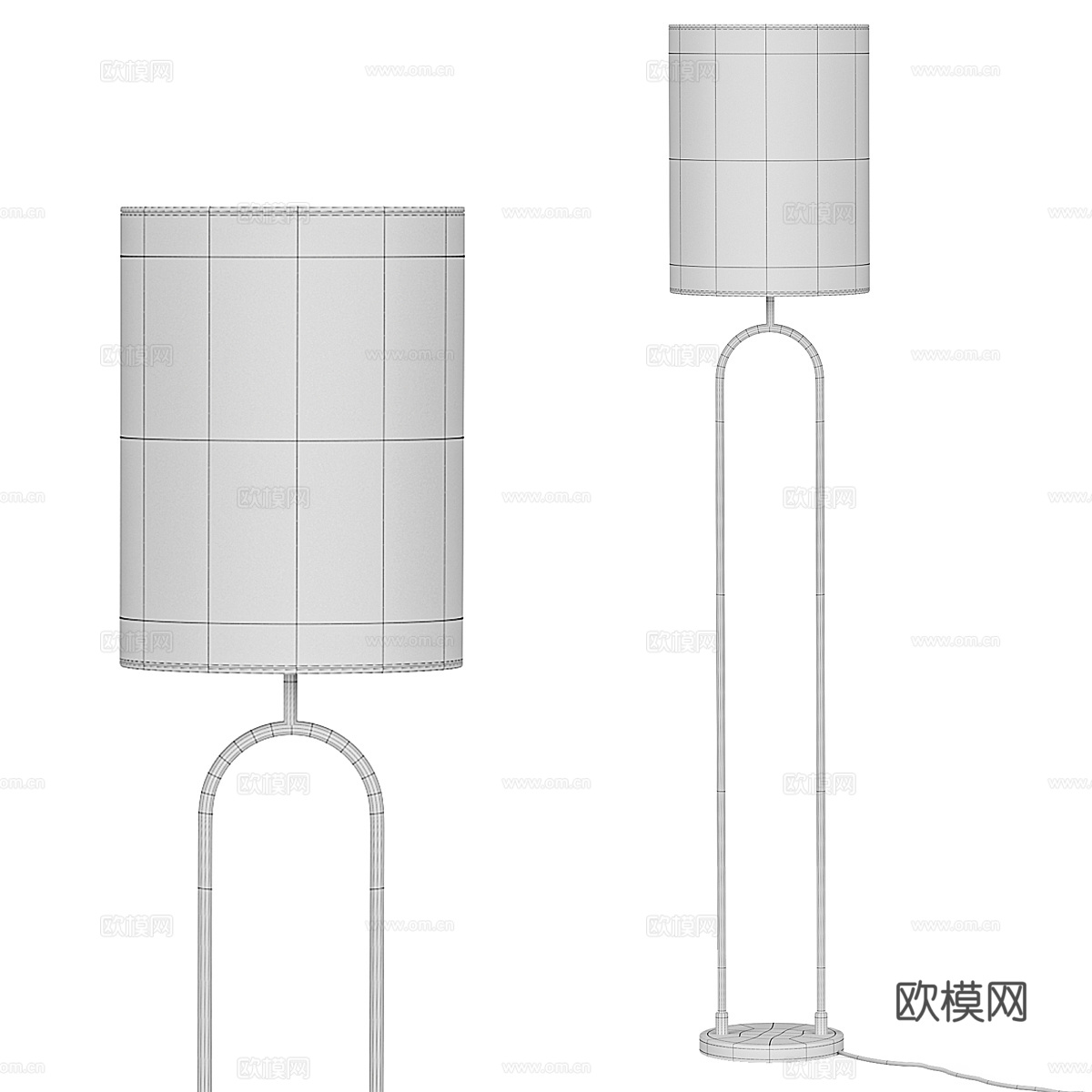 现代轻奢落地灯3d模型