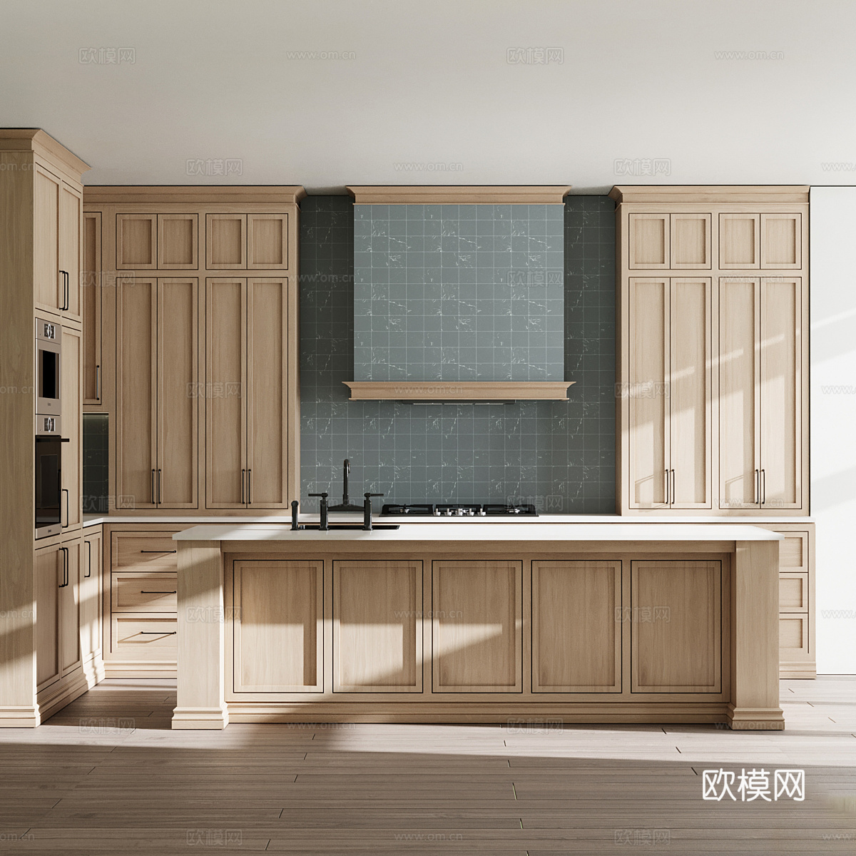 新中式橱柜 岛台3d模型
