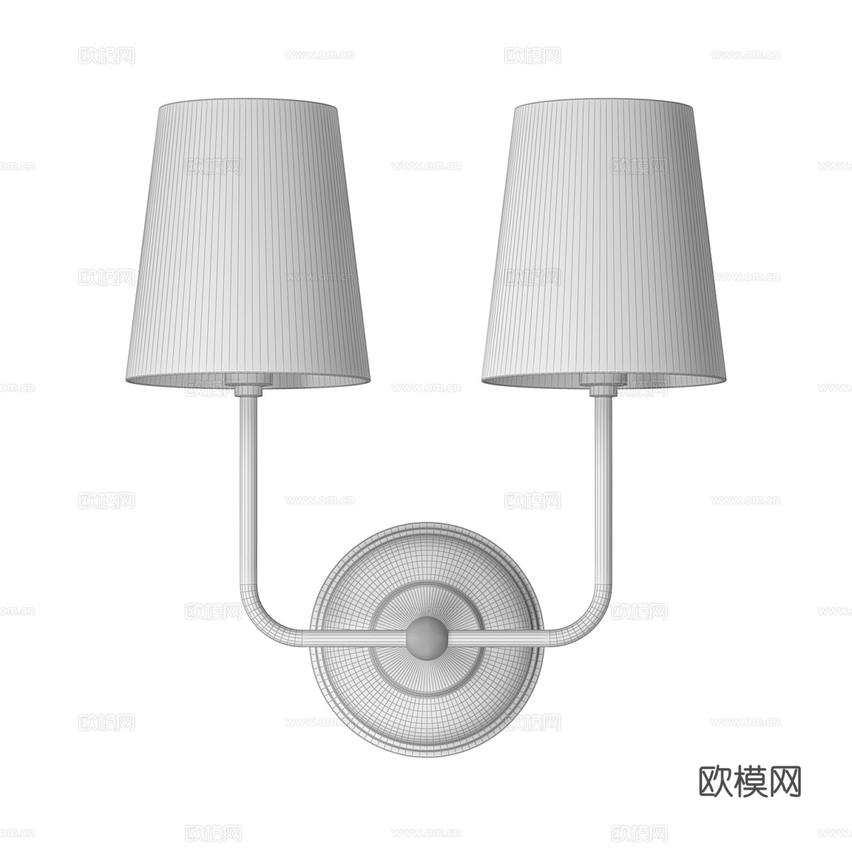 现代轻奢双头装饰壁灯3d模型