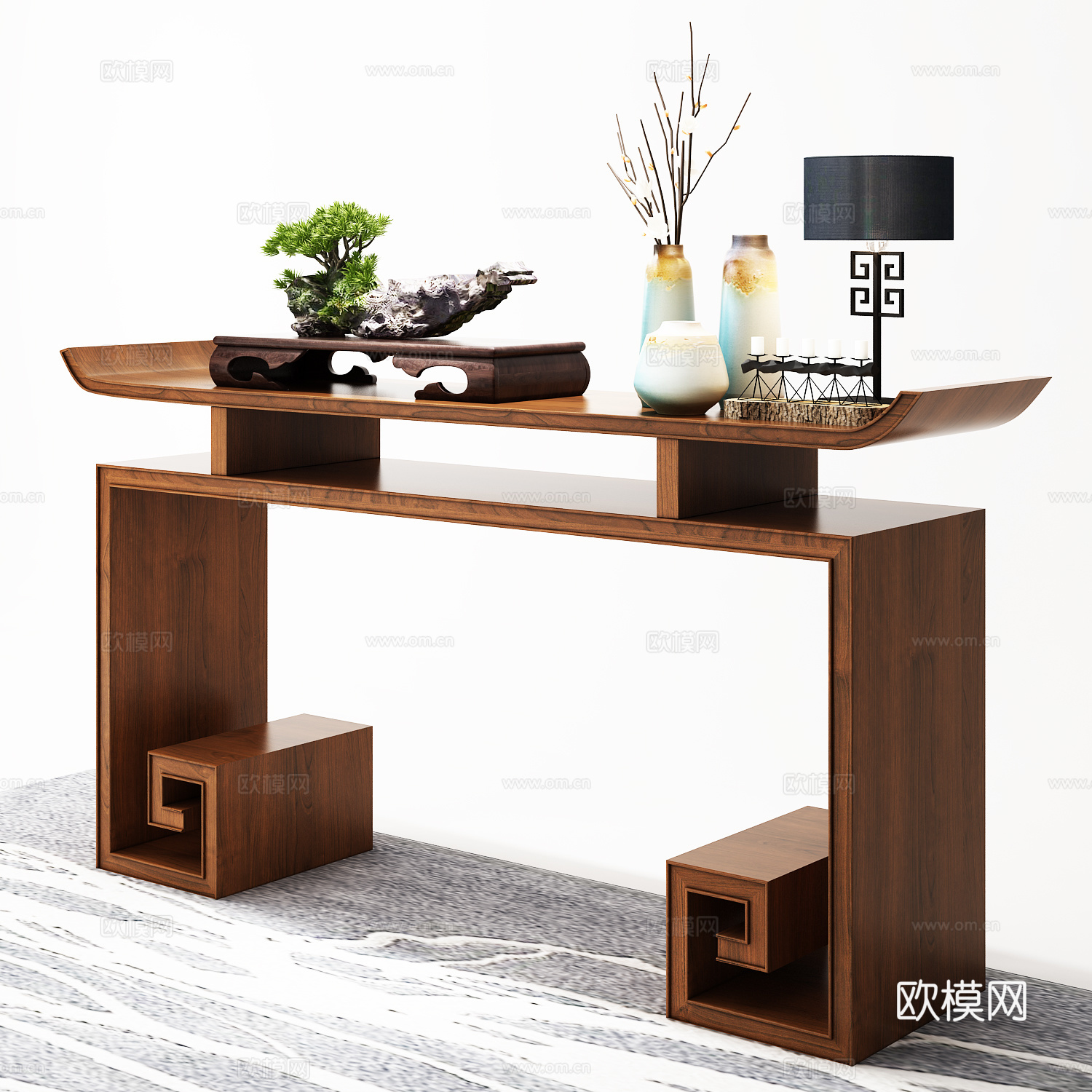 中式装饰柜饰品模型3d模型