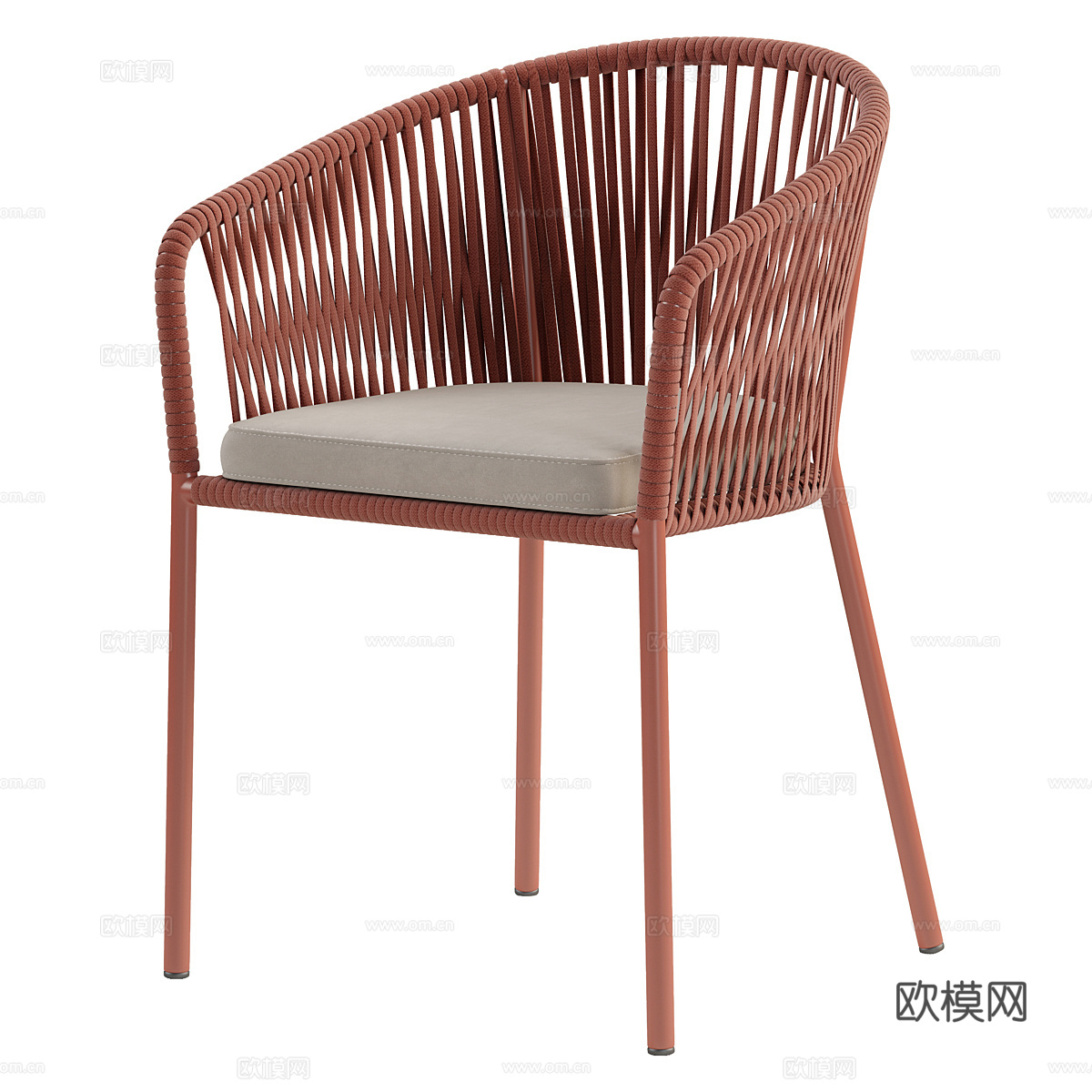 现代意式 Yanet 绳索编织椅子3d模型