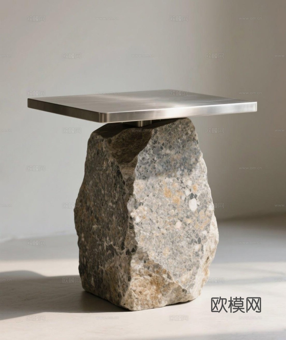 侘寂风边几3d模型