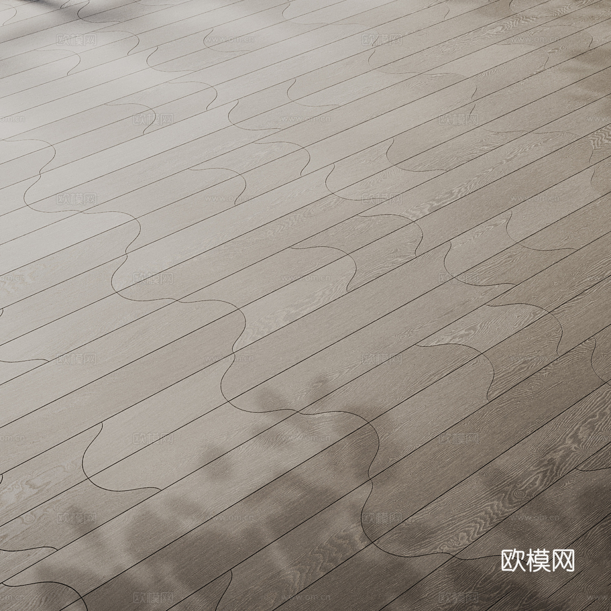 现代艺术拼花木地板3d模型
