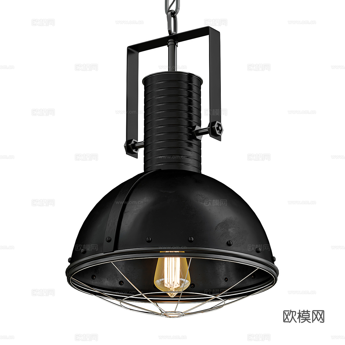 现代工业风金属装饰吊灯3d模型