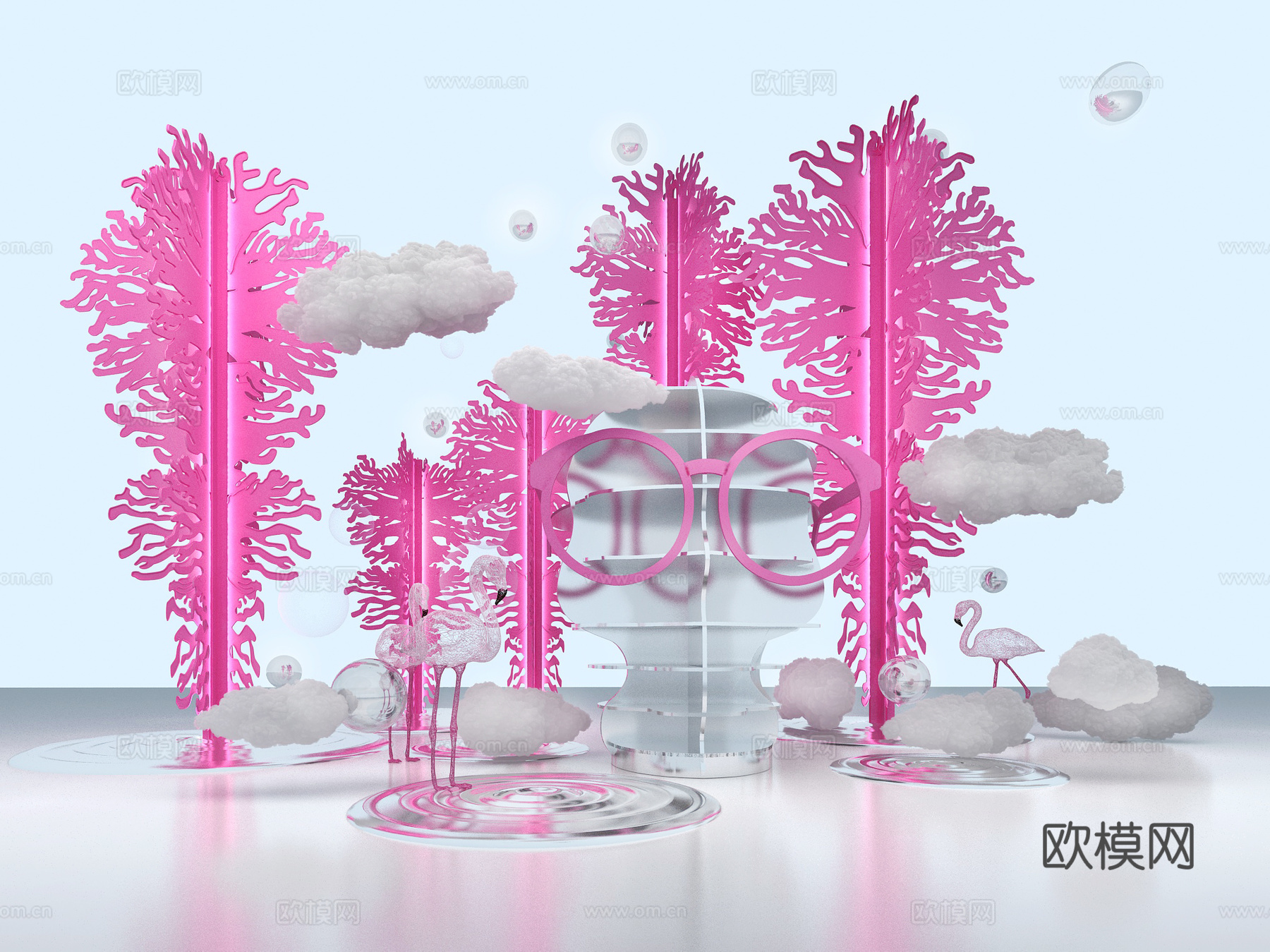 婚庆美陈展厅3d模型