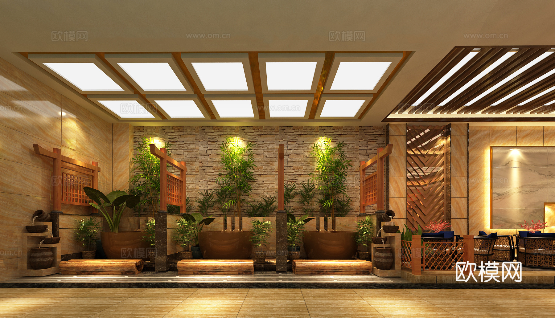 浴区3d模型下载（渲染图4）