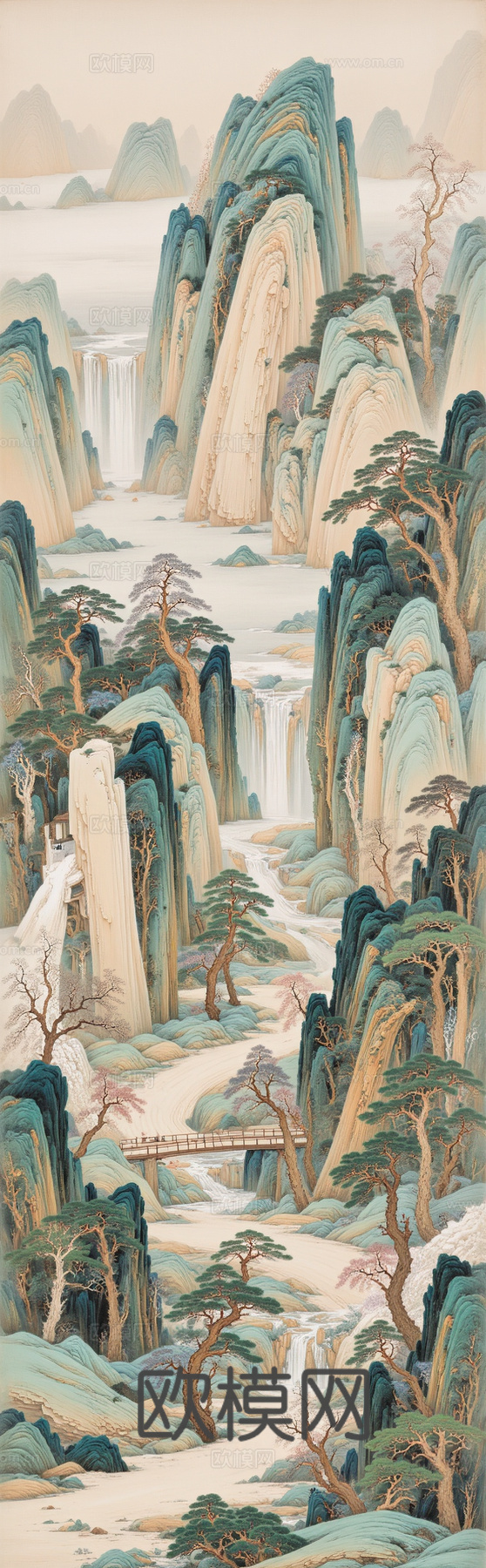 国画 水墨风景山水挂画