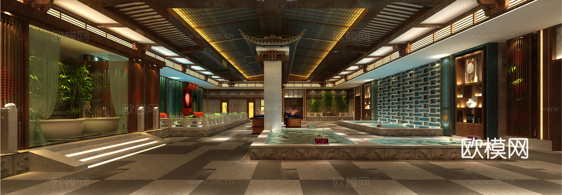 浴区3d模型下载（渲染图2）