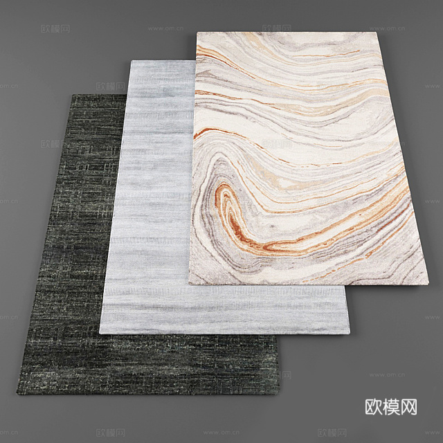 现代地毯 方形地毯 地毯3d模型