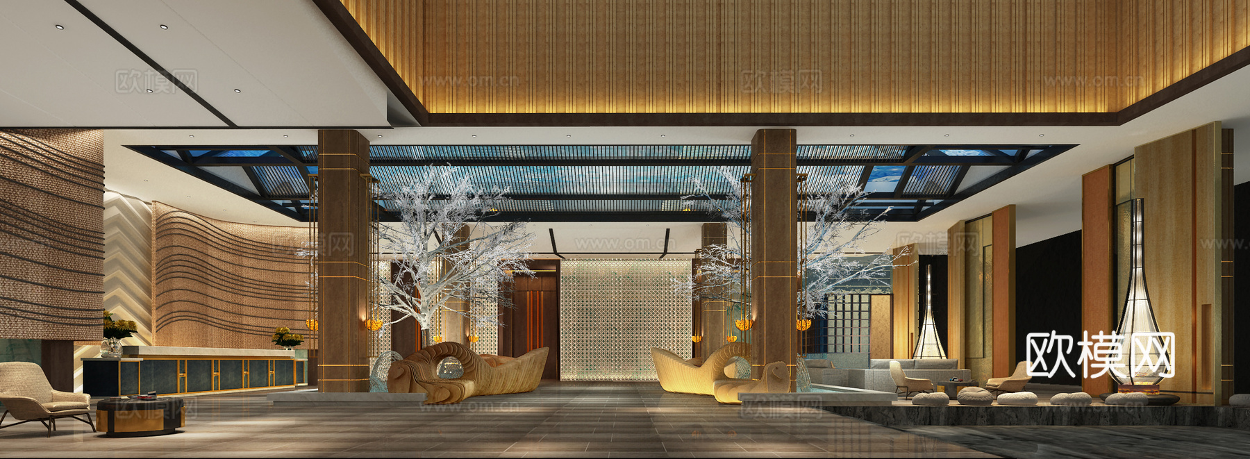 大堂3d模型下载（渲染图1）