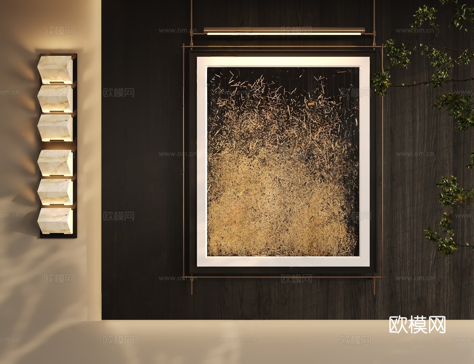 现代中古挂画 茶室挂画 书房挂画 玄关挂画 客厅挂画 字画3d模型