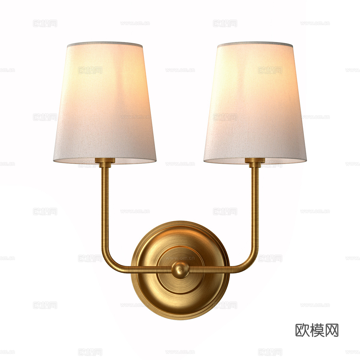 现代轻奢双头装饰壁灯3d模型