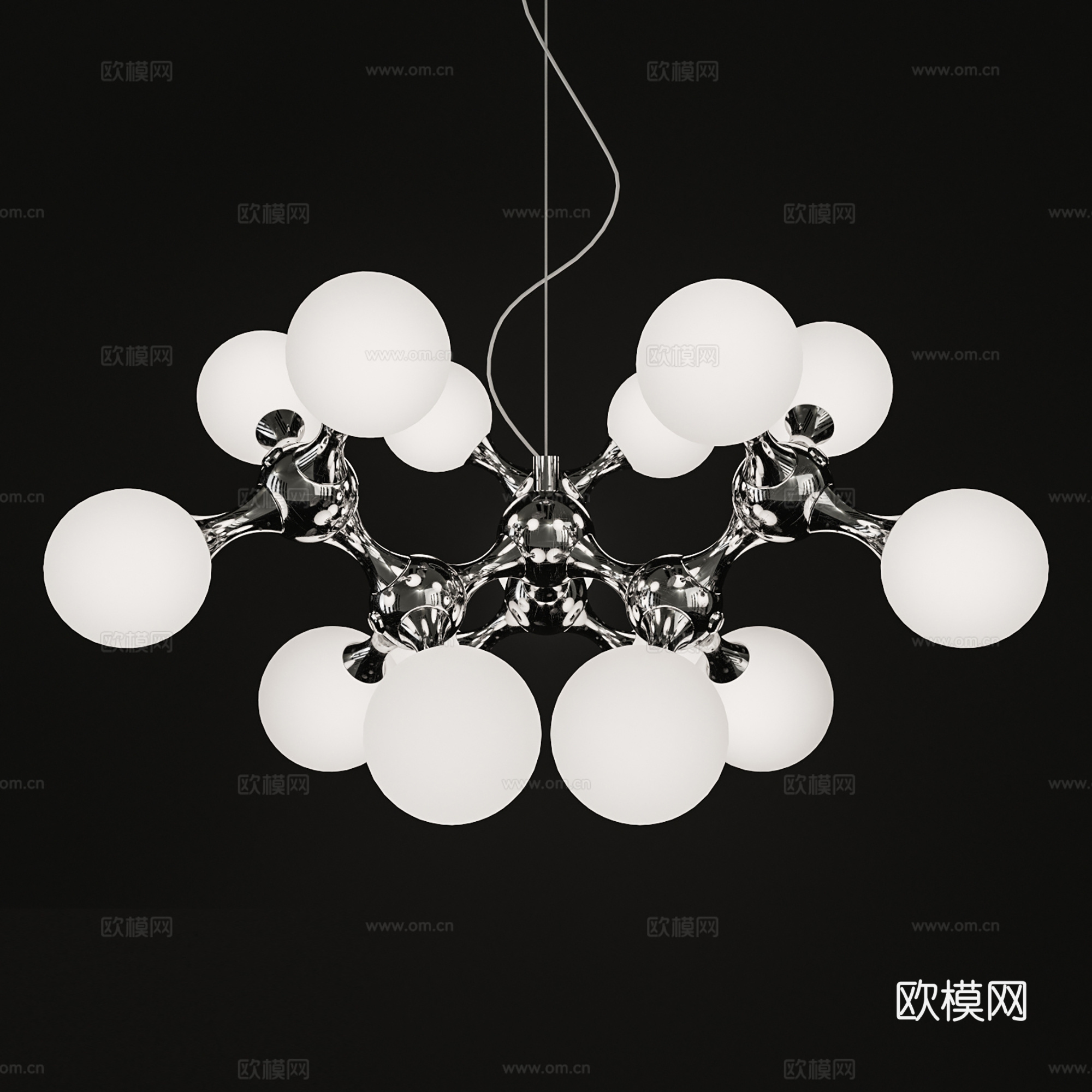 现代吊灯  水晶吊灯 客厅卧室吊灯su模型