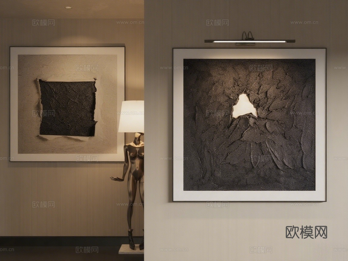 现代意式挂画 现代意式挂画3d模型